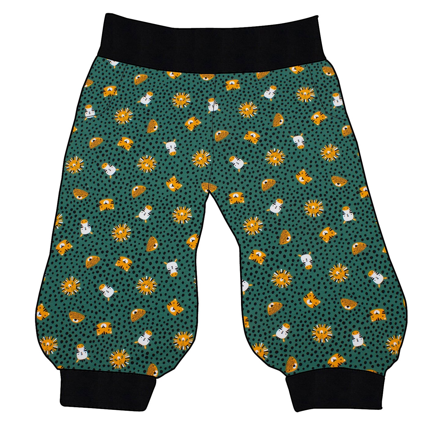 Damen 3/4 Caprihose Sporthose Afrikatiere