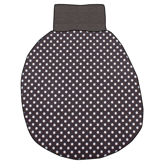 Pucksack / Strampelsack Punkte dunkelgrau