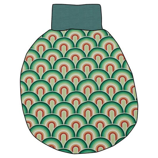 Pucksack / Strampelsack Regenbogen grün