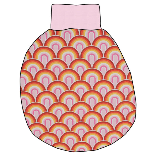 Pucksack / Strampelsack Regenbogen rosa