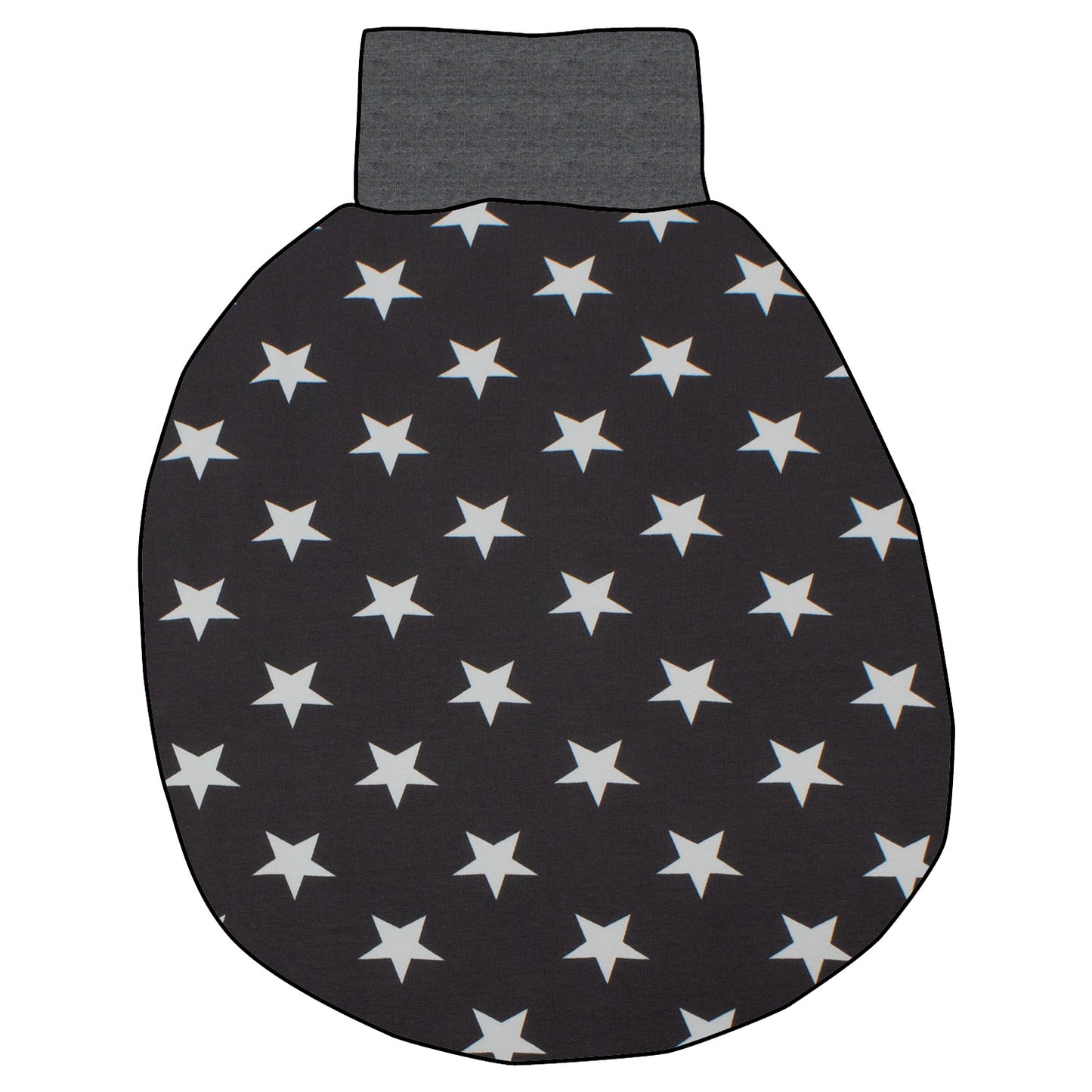 Pucksack / Strampelsack Sterne grau