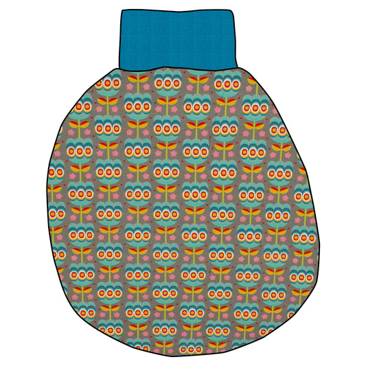 Pucksack / Strampelsack Retro Tulpen grau