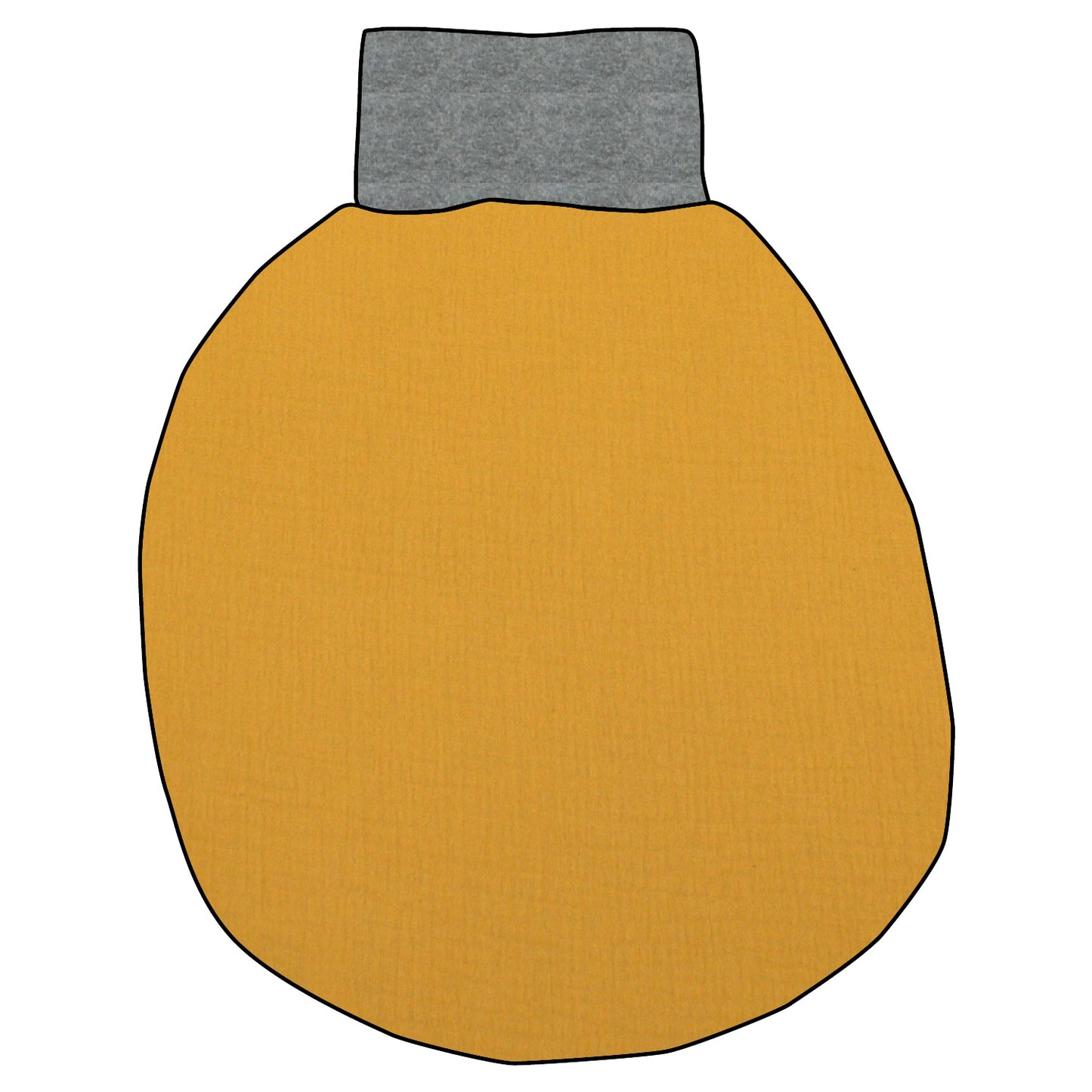 Pucksack / Strampelsack Musselin Senf