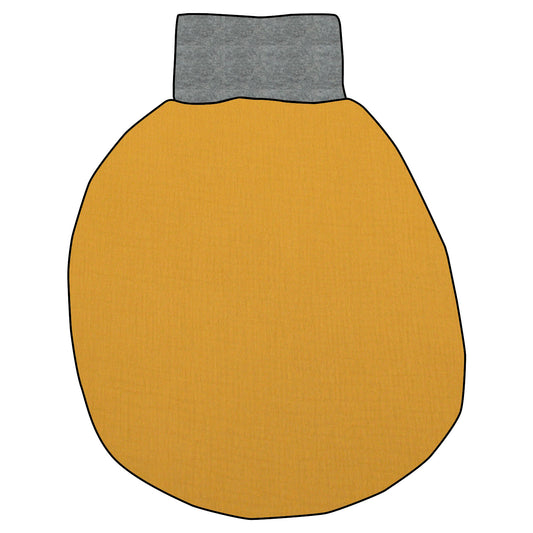 Pucksack / Strampelsack Musselin Senf