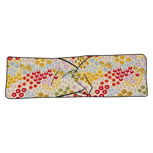 Kinder Stirnband Retro Blumenwiese creme
