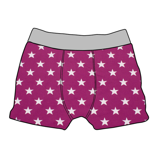 Kinder Boxershorts Sterne beere