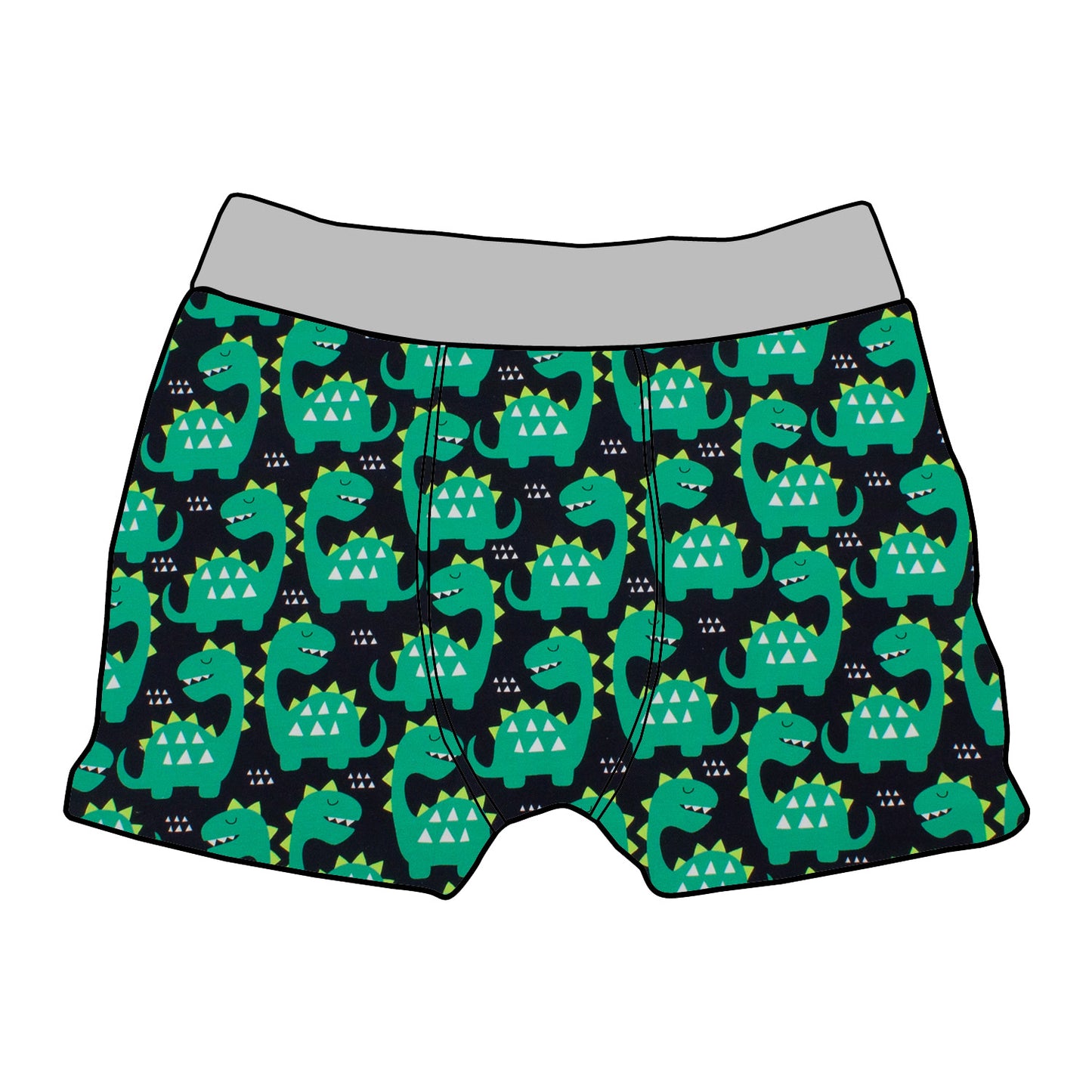 Kinder Boxershorts Grüne Dinosaurier
