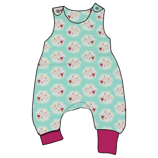 Baby Strampler / Einteiler Blümchen