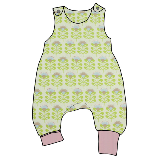 Baby Strampler / Einteiler Kleine Blumen