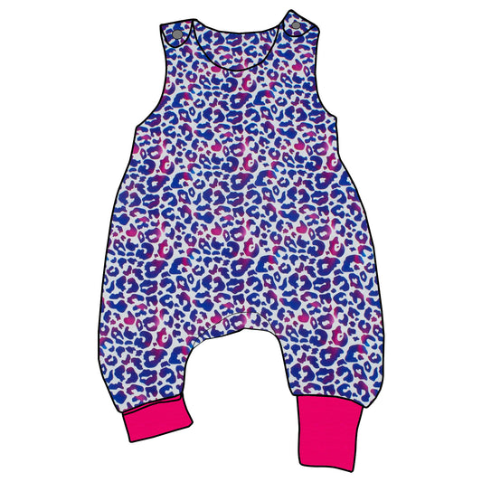 Baby Strampler / Einteiler Leo lila / pink