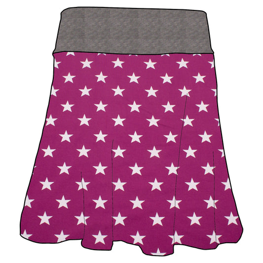 Damen Basicrock Sterne beere