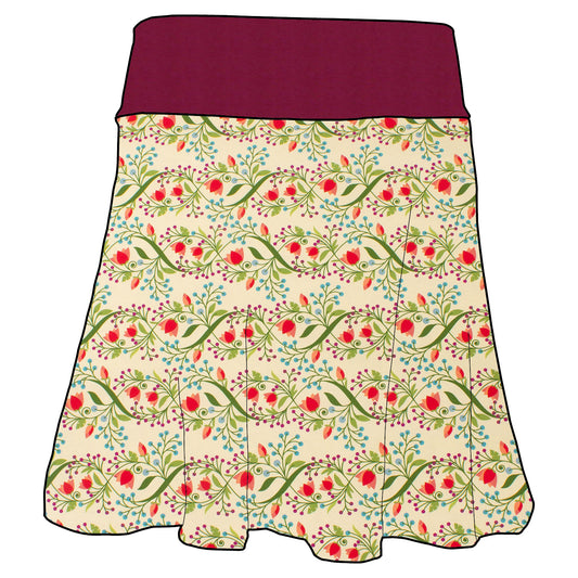 Damen Basicrock Blumengarten