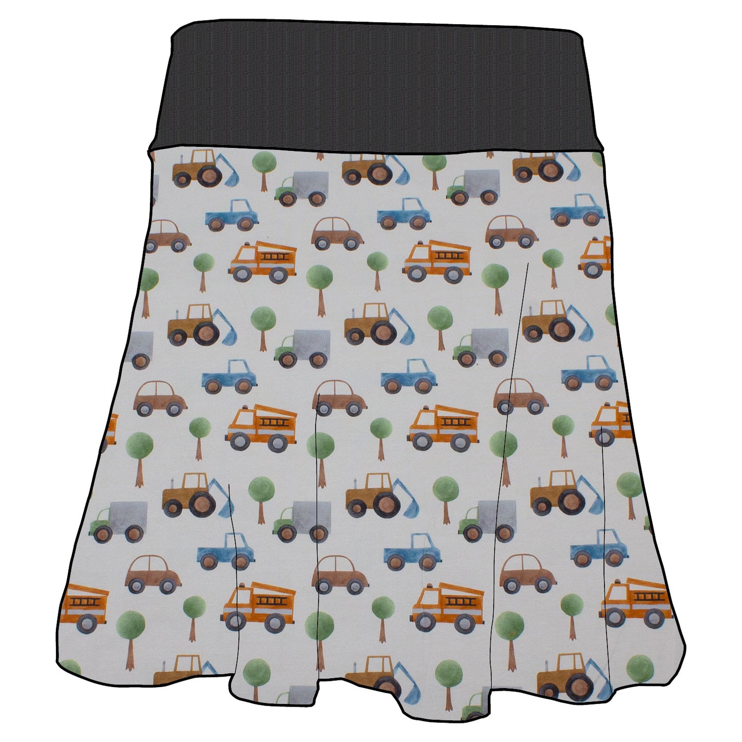 Damen Basicrock Kleiner Fuhrpark