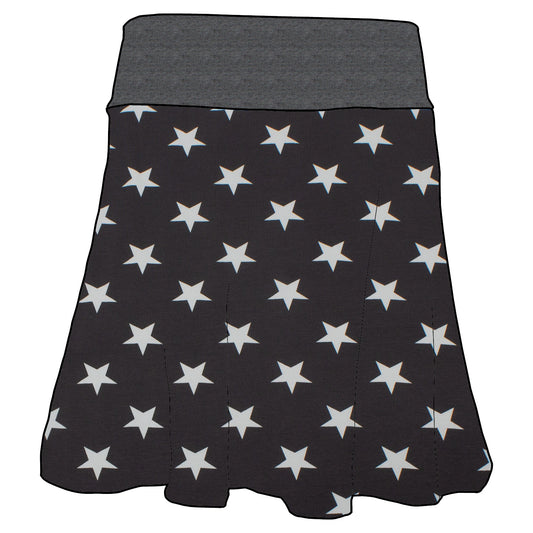 Damen Basicrock Sterne grau