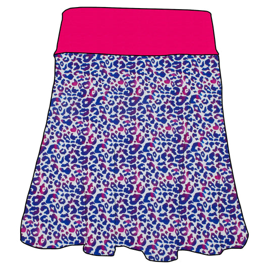 Damen Basicrock Leo lila / pink
