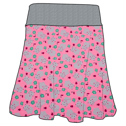 Damen Basicrock Nilpferd rosa