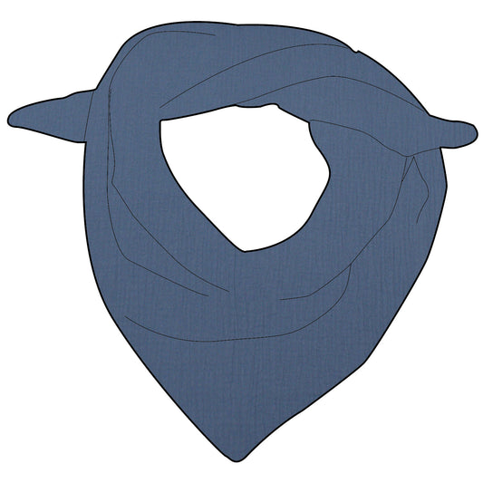 Kinder Dreieck Halstuch Musselin Blau