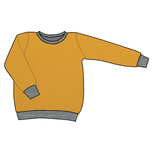 Kinder Musselinshirt Musselin Senf