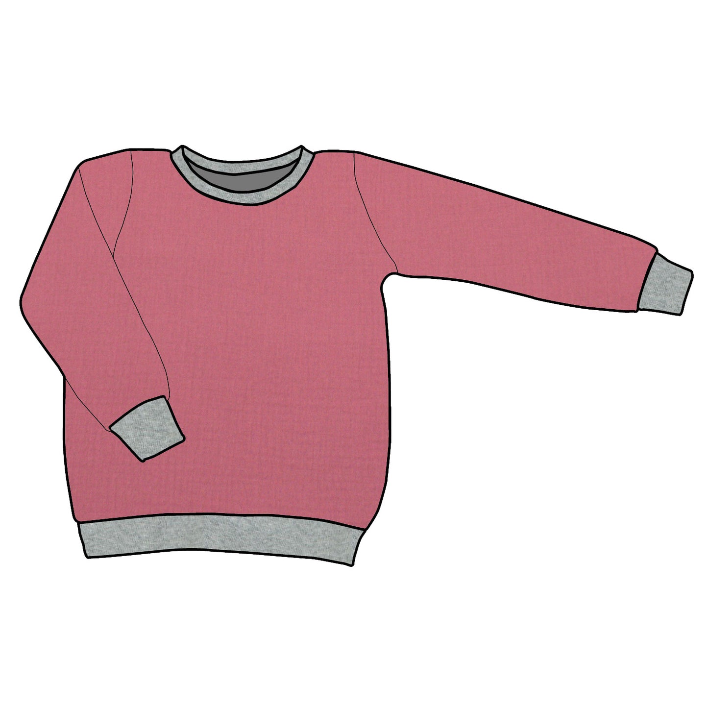 Kinder Musselinshirt Musselin Rosa