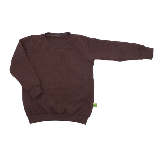 Kinder Musselinshirt Musselin Braun
