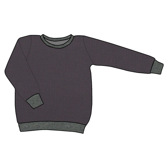 Kinder Musselinshirt Musselin Dunkelgrau