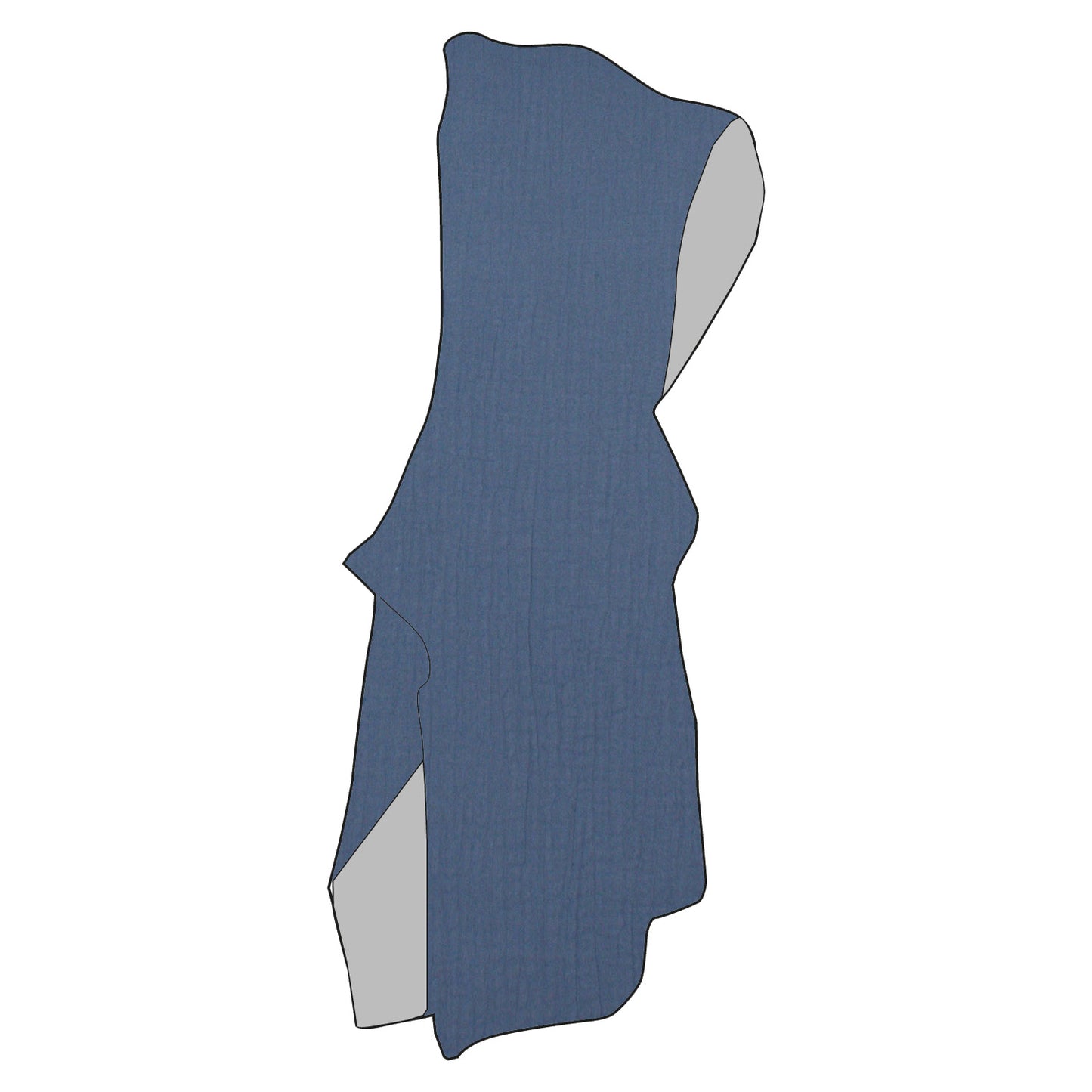 Kinder Badeponcho Morgenmantel Kuschelmantel Musselin Blau
