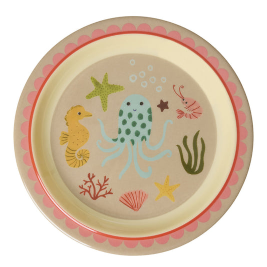 Rice – Teller Rund – Ø 22 cm – Ozean – Koralle