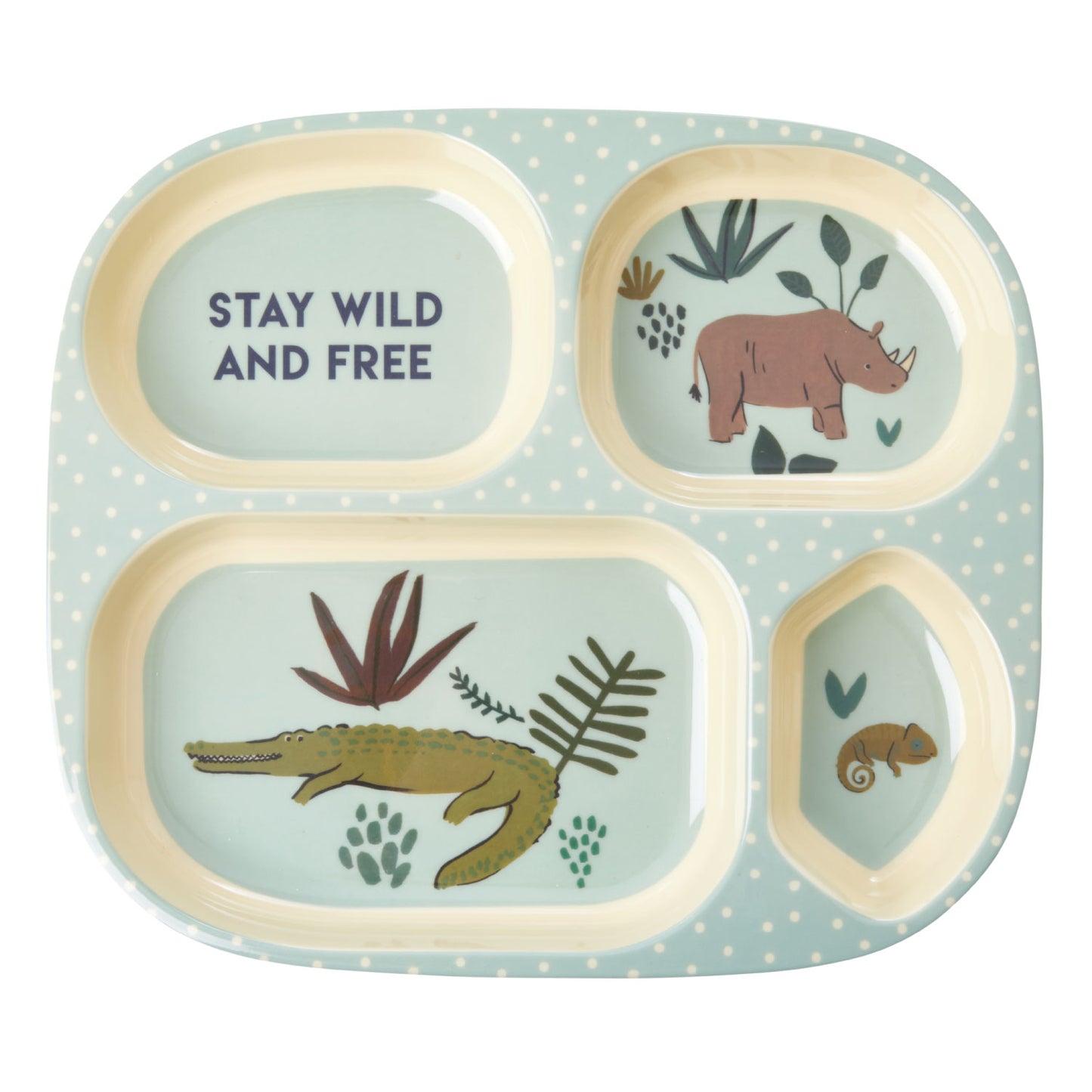 Rice – 4er Teller – Blue Jungle Animals – Dschungel Tiere