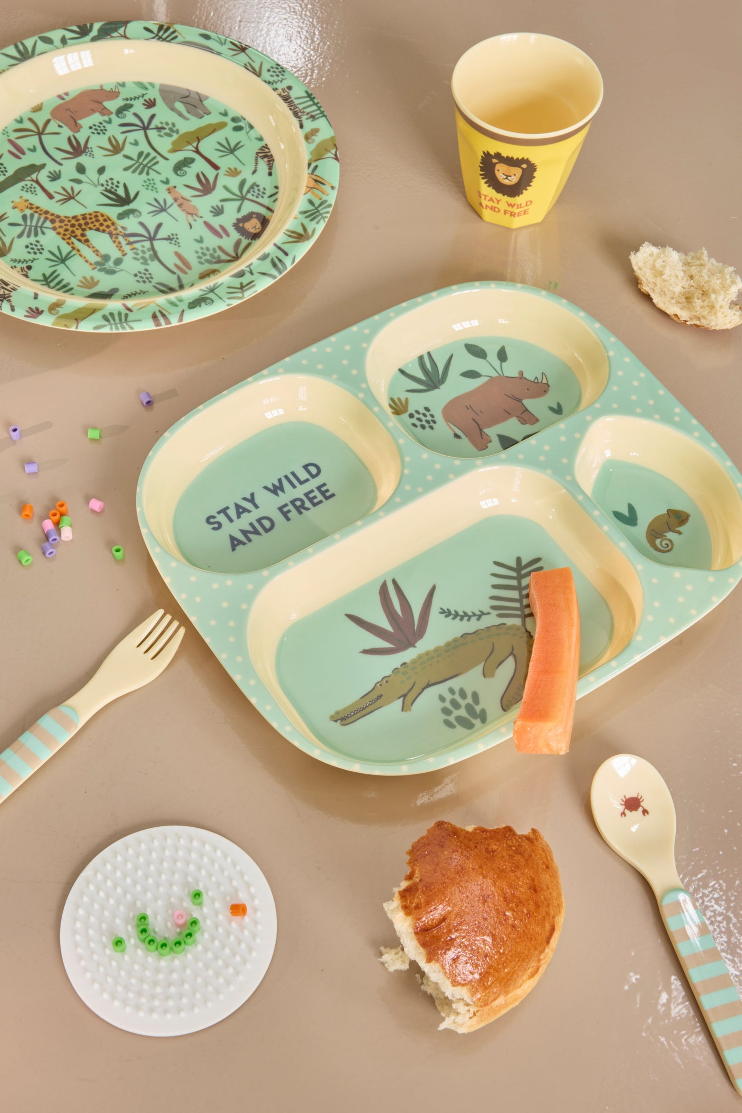 Rice – 4er Teller – Blue Jungle Animals – Dschungel Tiere