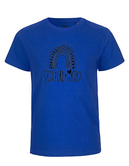 MiMaMäuschen Kinder Bio T-Shirt Schulkind Alphabet Regenbogen (schwarzer Druck) 3 – Royal