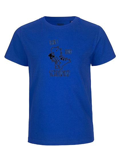 MiMaMäuschen Kinder Bio T-Shirt Schulkind Dino (schwarzer Druck) 3 – Royal