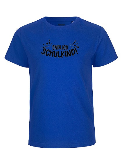 MiMaMäuschen Kinder Bio T-Shirt Schulkind Endlich Schulkind Sternschnuppe (schwarzer Druck) 3 – Royal