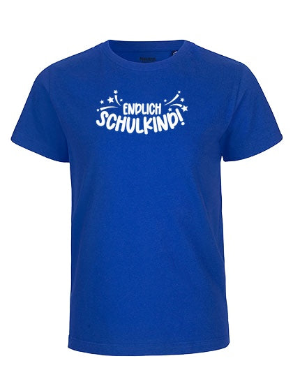 MiMaMäuschen Kinder Bio T-Shirt Schulkind Endlich Schulkind Sternschnuppe (weißer Druck) 3 – Royal