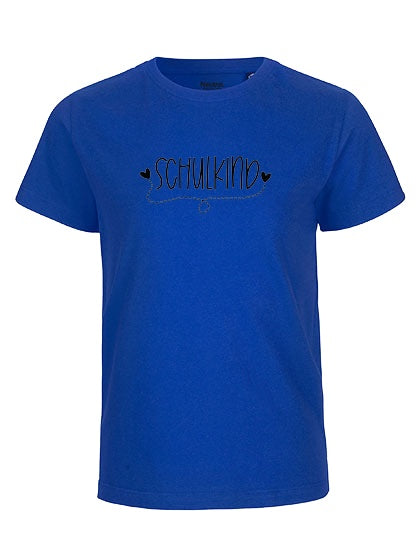 MiMaMäuschen Kinder Bio T-Shirt Schulkind Herzen (schwarzer Druck) 3 – Royal