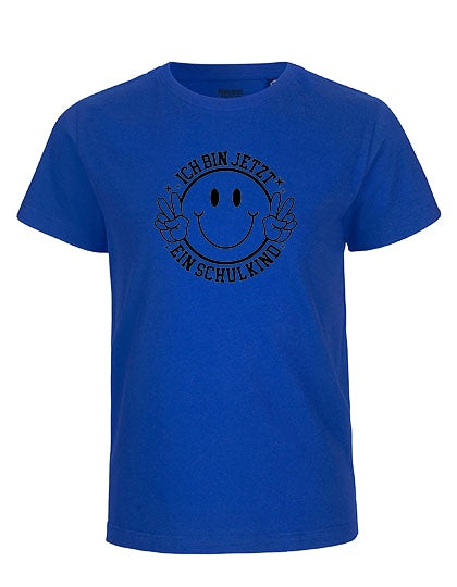 MiMaMäuschen Kinder Bio T-Shirt Schulkind Ich bin jetzt ein Schulkind (schwarzer Druck) 3 – Royal