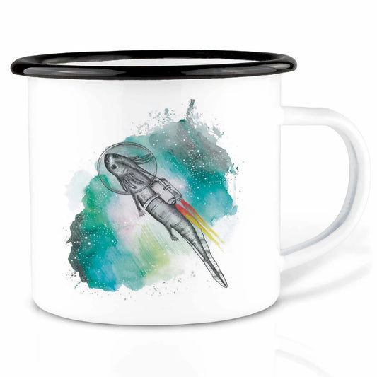 LIGARTI – Emaille Becher – Tasse – Astrolotl