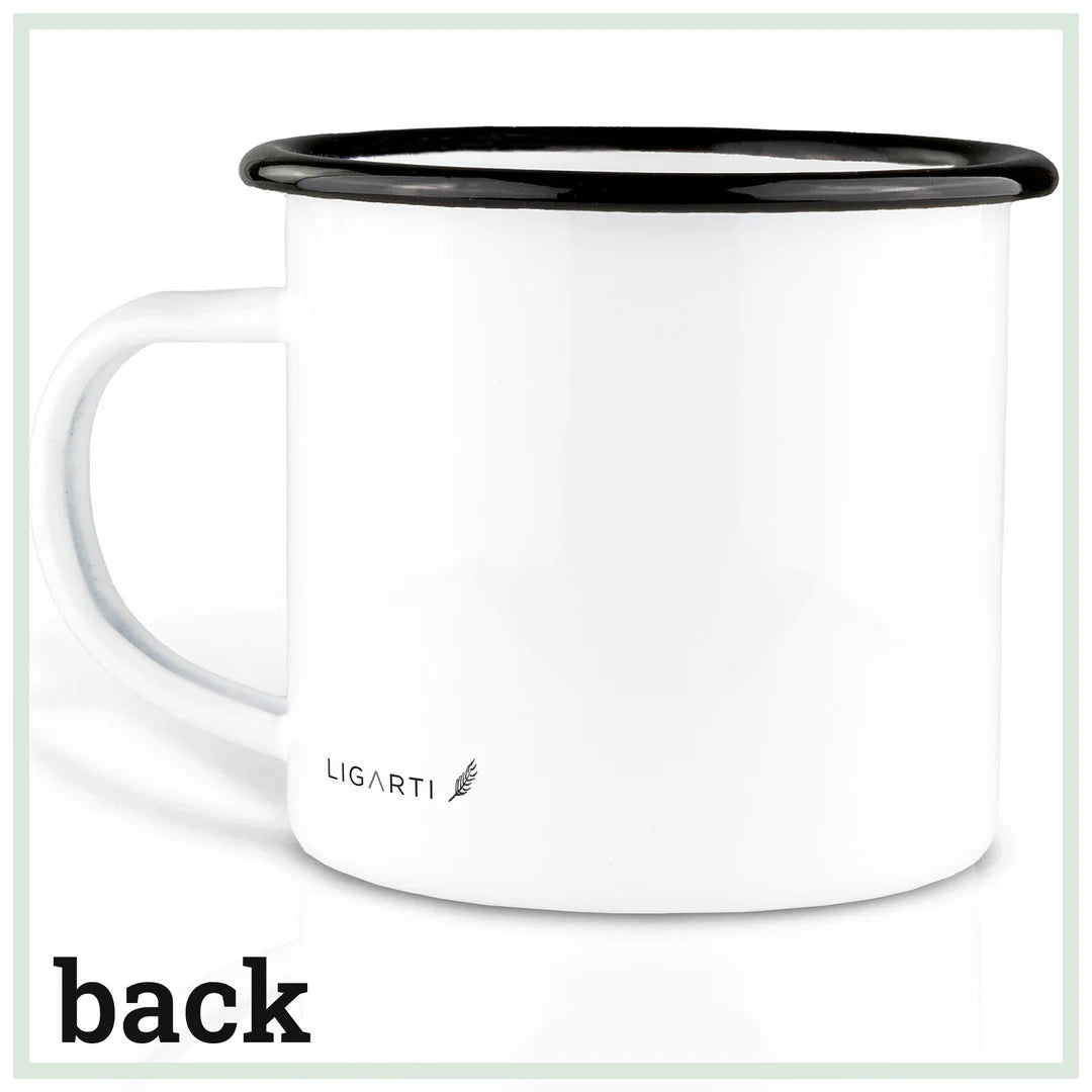 LIGARTI – Emaille Becher – Tasse – Büchereule