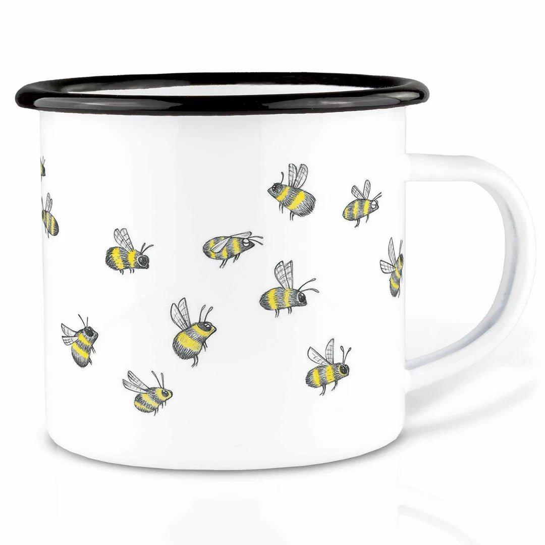 LIGARTI – Emaille Becher – Tasse – Bienenschwarm