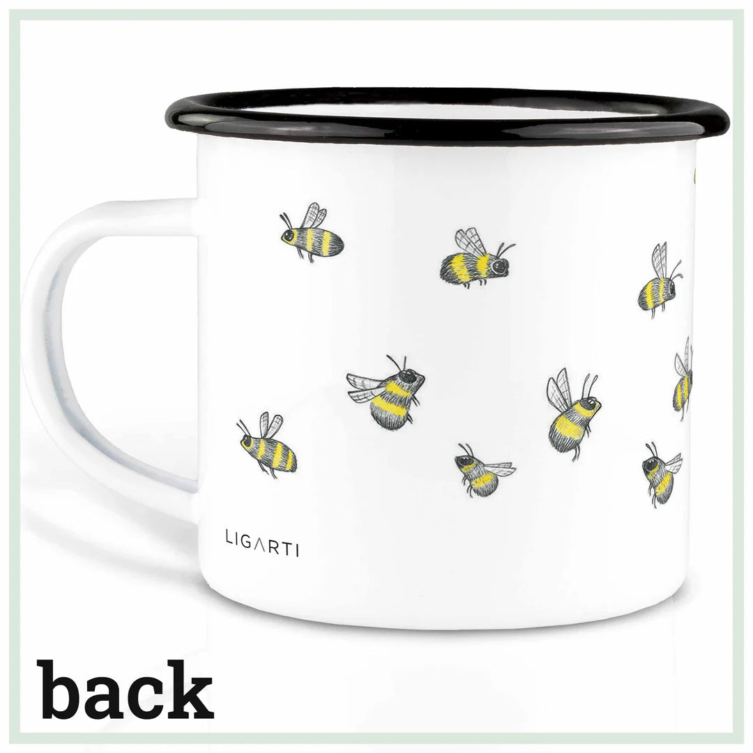 LIGARTI – Emaille Becher – Tasse – Bienenschwarm