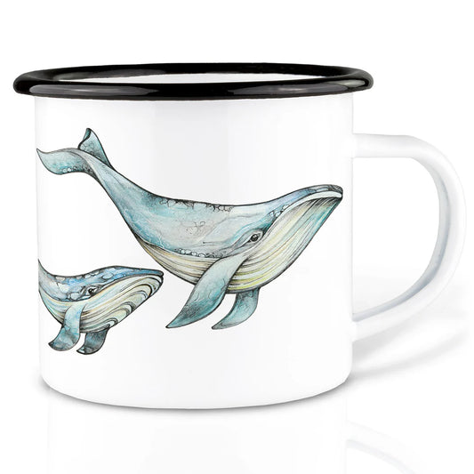 LIGARTI – Emaille Becher – Tasse – Blauwale