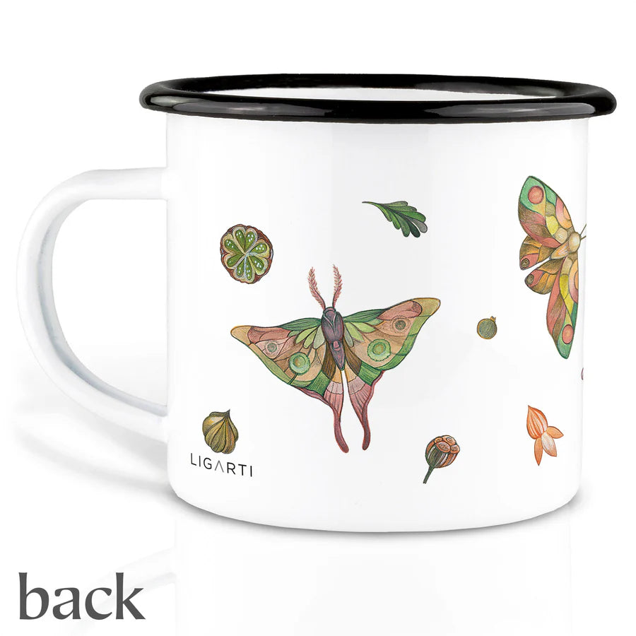 LIGARTI – Emaille Becher – Tasse – Bunte Motten