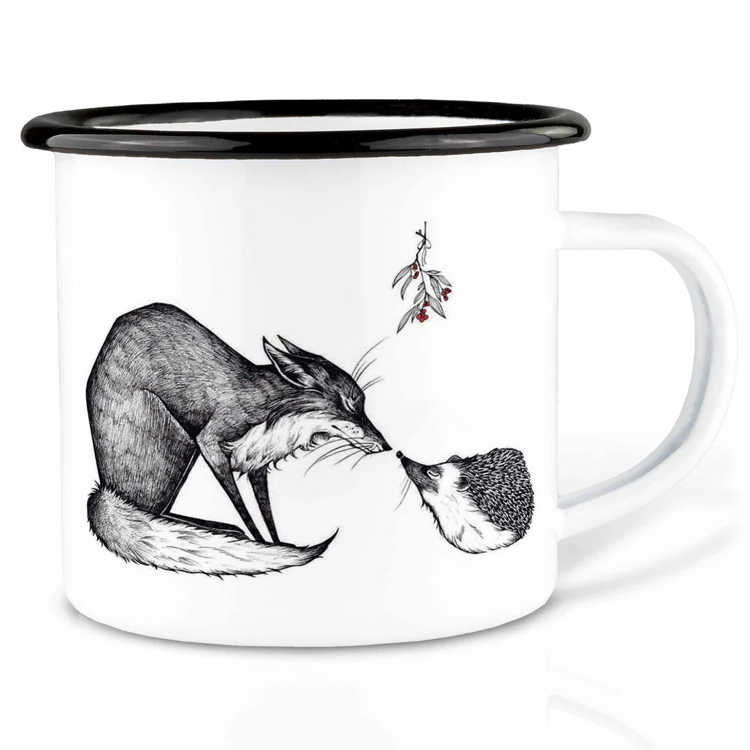 LIGARTI – Emaille Becher – Tasse – Fuchs & Igel