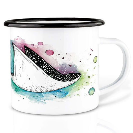 LIGARTI – Emaille Becher – Tasse – Space Rochen