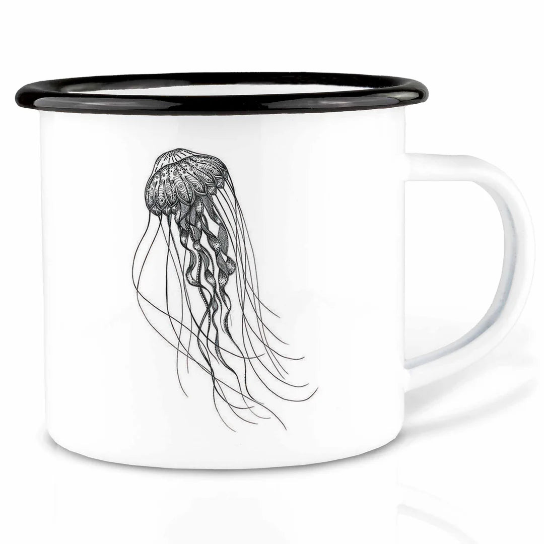 LIGARTI – Emaille Becher – Tasse – Tiefseequalle