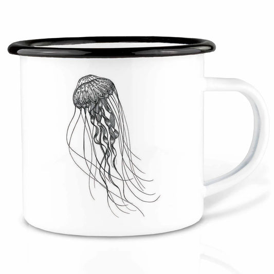 LIGARTI – Emaille Becher – Tasse – Tiefseequalle