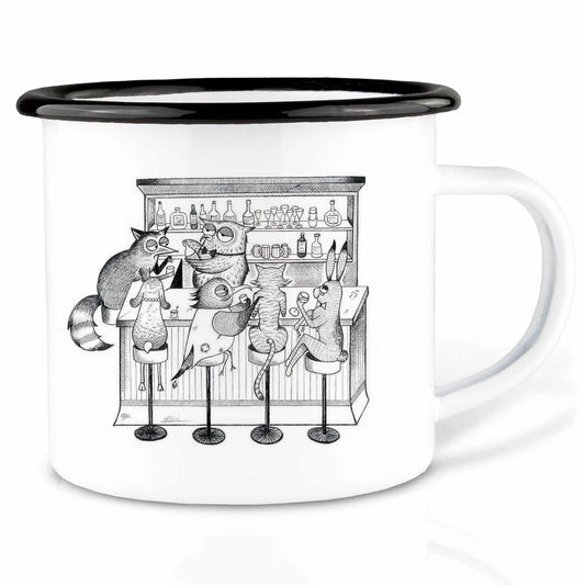 LIGARTI – Emaille Becher – Tasse – Tierbar