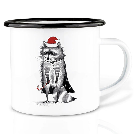 LIGARTI – Emaille Becher – Tasse – Weihnachtszaubär