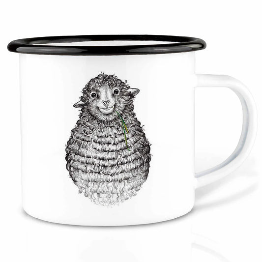 LIGARTI – Emaille Becher – Tasse – Wollfried