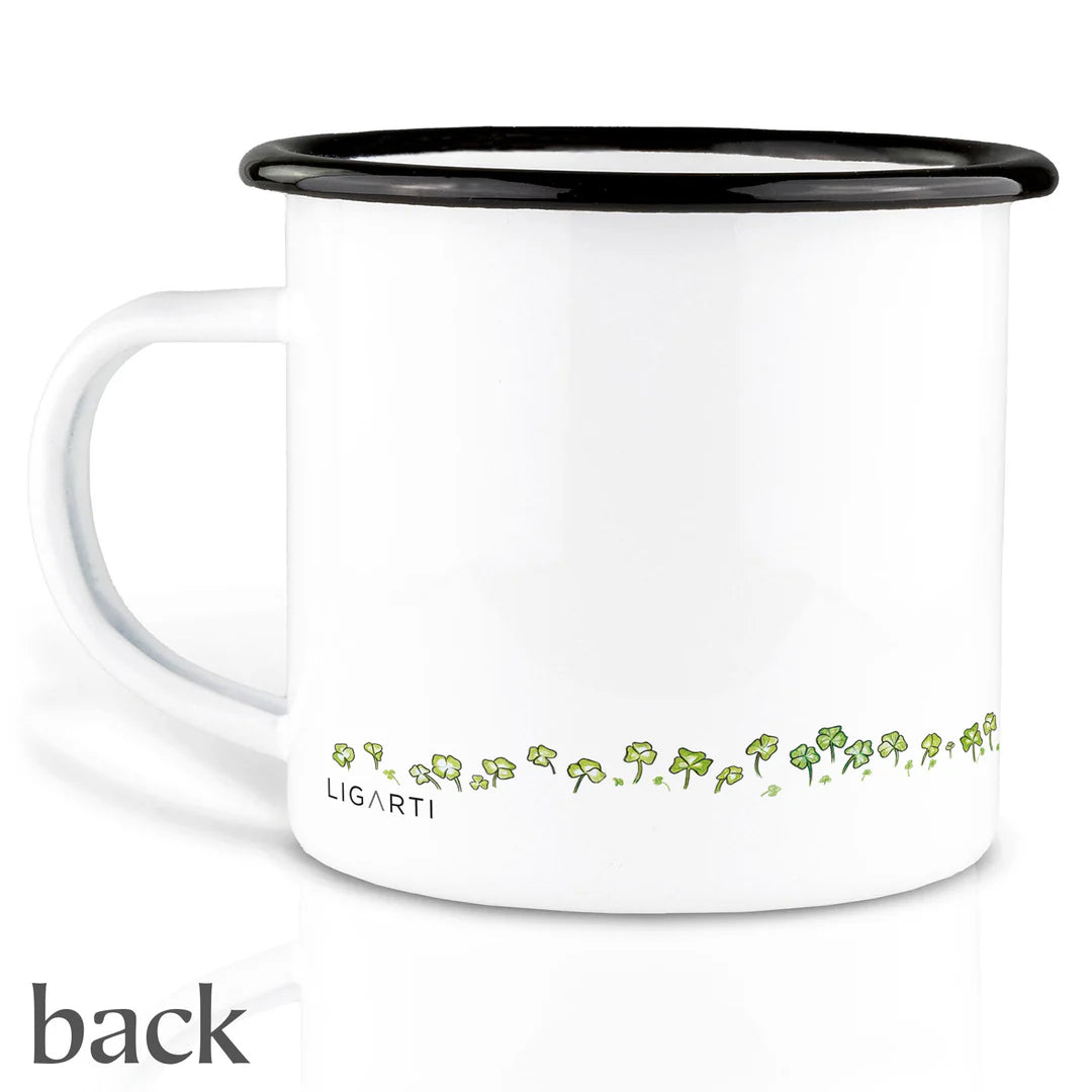 LIGARTI – Emaille Becher – Tasse – Wombats im Klee