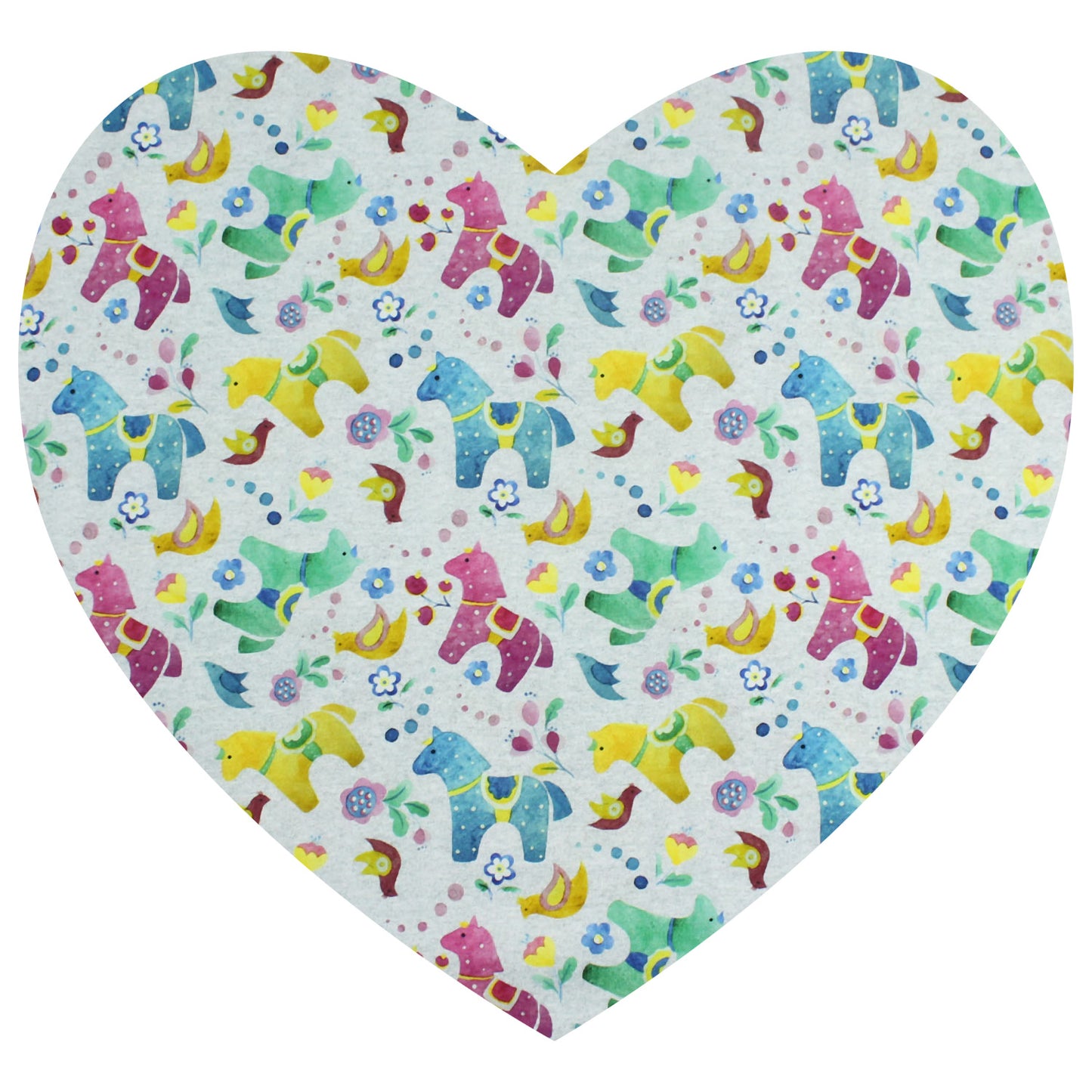 Kinder Basic Langarmshirt Bunte Pferde